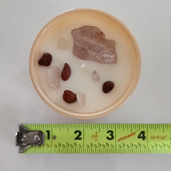 Crystal Infused Coconut Soy Wax Scented Glass Candle Housewarming Gift for Women - Picture 7 of 8